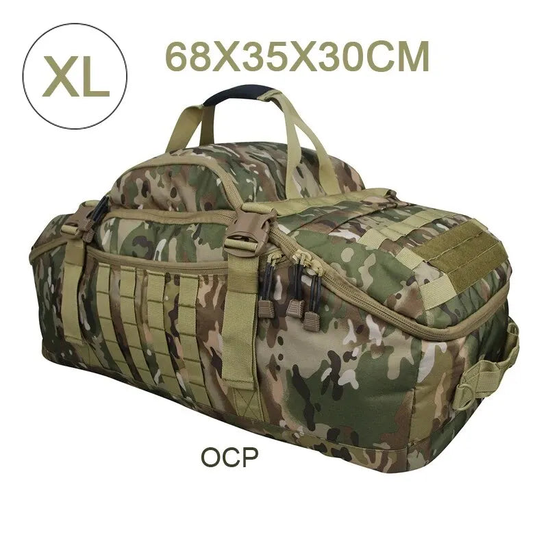 OCP camouflage MOLLE tactical backpack, size XL (68x35x30cm) with front grid