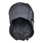 Dark gray hiking backpack interior with open main compartment