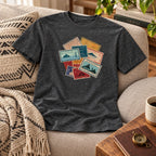 Travel Stamps T-Shirt Wanderlust Adventure Graphic Tee - Still Out There