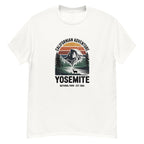 Hiking t-shirt, white, front Yosemite national park graphic