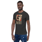Dark grey T-shirt with retro hiker emblem and “Out of Breath Hiking Society” text
