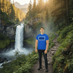 Royal blue T-shirt with Vitamin I—Ibuprofen Trail Supplement logo on front.